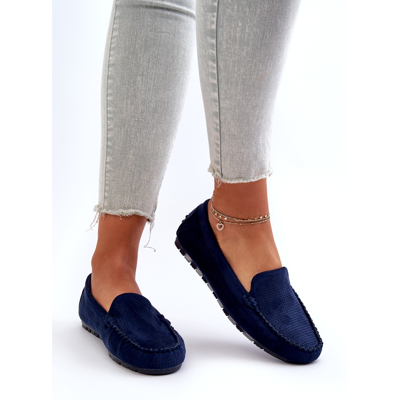 Evento Mocasines Mujer Ante Azul Marino Ranica 5