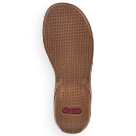 Cómodas sandalias de mujer sin cordones Rieker 62850-90 beige 5