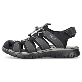 Sandalias hombre Rieker 26770-00 cómodas negras integradas negro 17