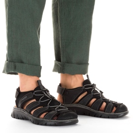 Sandalias hombre Rieker 26770-00 cómodas negras integradas negro 3