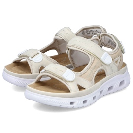 Sandalias mujer cómodas velcro beige Rieker 64074-60 3
