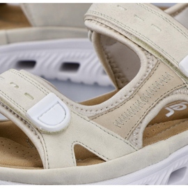 Sandalias mujer cómodas velcro beige Rieker 64074-60 9