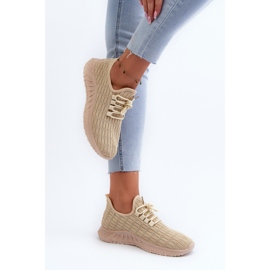 Deportivas Mujer Ligeras de Tela Beige Xalara 6