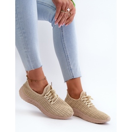 Deportivas Mujer Ligeras de Tela Beige Xalara 8