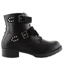 Botas de trabajo negras con tachuelas negras negro 5