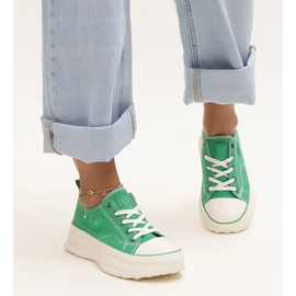 Zapatillas verdes masivas Big Star NN274130 2
