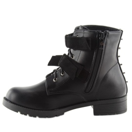 Botas de trabajo negras con tachuelas negras negro 6
