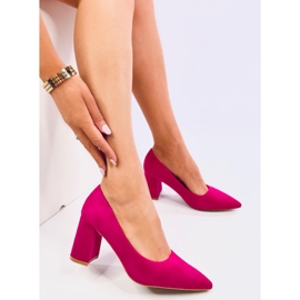 Salón Clairay fucsia tacón ancho rosado 6