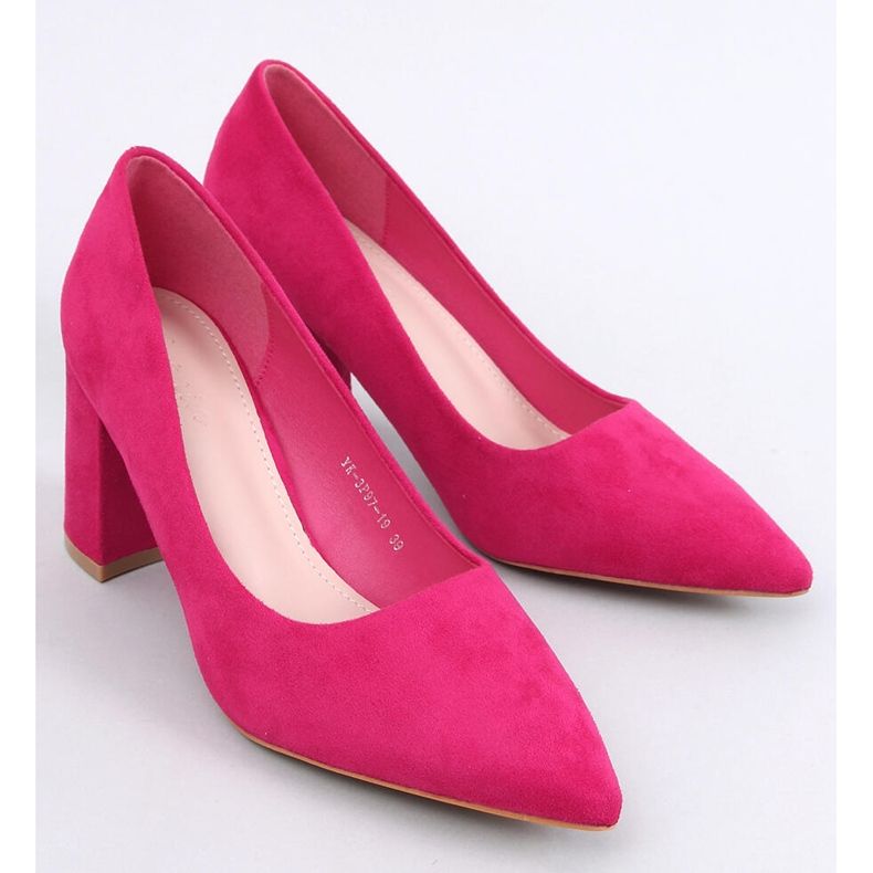 Salón Clairay fucsia tacón ancho rosado 1 Salón Clairay fucsia tacón ancho rosado 1