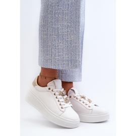 S.Barski Zapatillas Mujer De Piel Con Plataforma Con Alfileres D&A SN67 Blanco 2 S.Barski Zapatillas Mujer De Piel Con Plataforma Con Alfileres D&A SN67 Blanco 2