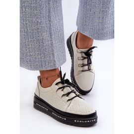 Zapatos Mujer Piel con Plataforma S.Barski LR769A Beige 4