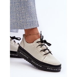 Zapatos Mujer Piel con Plataforma S.Barski LR769A Beige 5