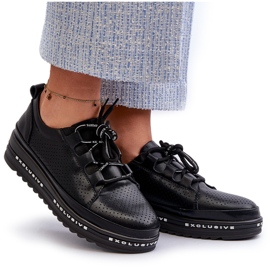 Zapatos Mujer Piel con Plataforma S.Barski LR769A Negro 8