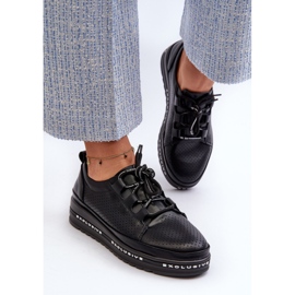 Zapatos Mujer Piel con Plataforma S.Barski LR769A Negro 4