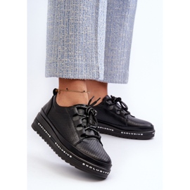 Zapatos Mujer Piel con Plataforma S.Barski LR769A Negro 3