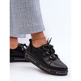 Zapatos Mujer Piel con Plataforma S.Barski LR769A Negro 5