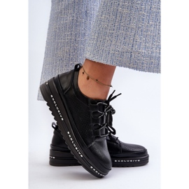 Zapatos Mujer Piel con Plataforma S.Barski LR769A Negro 6