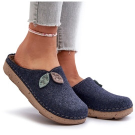 Pantuflas de Fieltro Mujer Inblu ED000013 Azul Marino 7