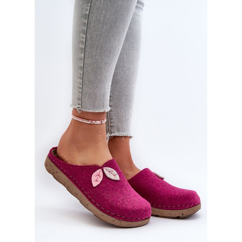 Pantuflas de Fieltro Mujer Inblu ED000013 Fucsia rosa 2