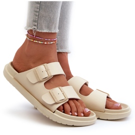 Chanclas Mujer Espuma Ligera Con Hebillas Big Star NN274A752 Beige 8