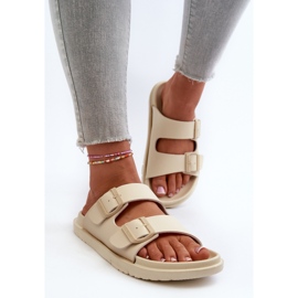 Chanclas Mujer Espuma Ligera Con Hebillas Big Star NN274A752 Beige 4