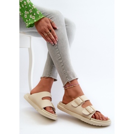 Chanclas Mujer Espuma Ligera Con Hebillas Big Star NN274A752 Beige 6