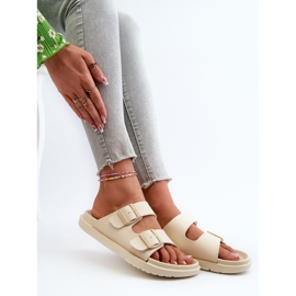 Chanclas Mujer Espuma Ligera Con Hebillas Big Star NN274A752 Beige 7