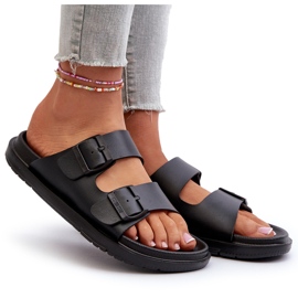 Chanclas de mujer de espuma ligera con hebillas Big Star NN274A750 Negro 10