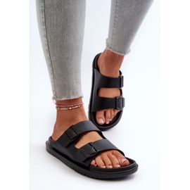 Chanclas de mujer de espuma ligera con hebillas Big Star NN274A750 Negro 5