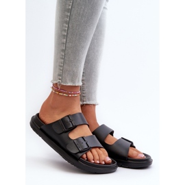 Chanclas de mujer de espuma ligera con hebillas Big Star NN274A750 Negro 3