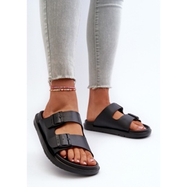 Chanclas de mujer de espuma ligera con hebillas Big Star NN274A750 Negro 4
