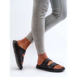 Chanclas de mujer de espuma ligera con hebillas Big Star NN274A750 Negro 8