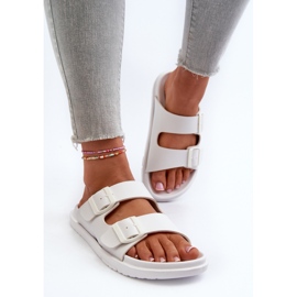 Chanclas Mujer Espuma Ligera Con Hebillas Big Star NN274A751 Blanco 4