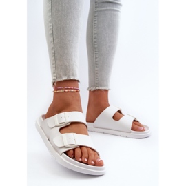 Chanclas Mujer Espuma Ligera Con Hebillas Big Star NN274A751 Blanco 3