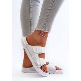 Chanclas Mujer Espuma Ligera Con Hebillas Big Star NN274A751 Blanco 5