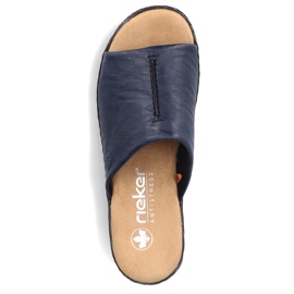 Sandalias cuña mujer cómodas, azul marino, Rieker 62905-14 1