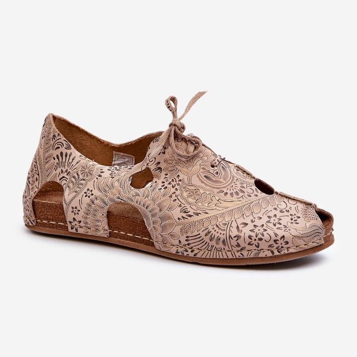 Zapatos De Mujer Estampados Con Recortes Maciejka 06431-02 Beige 1 Zapatos De Mujer Estampados Con Recortes Maciejka 06431-02 Beige 1