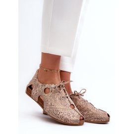 Zapatos De Mujer Estampados Con Recortes Maciejka 06431-02 Beige 2 Zapatos De Mujer Estampados Con Recortes Maciejka 06431-02 Beige 2