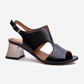 Sandalias Mujer Piel Con Tacón Alto Maciejka 06566-01 Negro 1