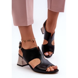 Sandalias Mujer Piel Con Tacón Alto Maciejka 06566-01 Negro 4
