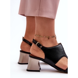 Sandalias Mujer Piel Con Tacón Alto Maciejka 06566-01 Negro 5