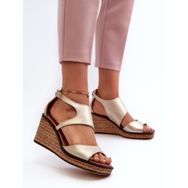 Sandalias Cuña Mujer Piel Maciejka 06657-25 Dorado 3