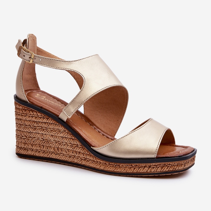 Sandalias Cuña Mujer Piel Maciejka 06657-25 Dorado 1