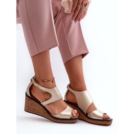 Sandalias Cuña Mujer Piel Maciejka 06657-25 Dorado 6