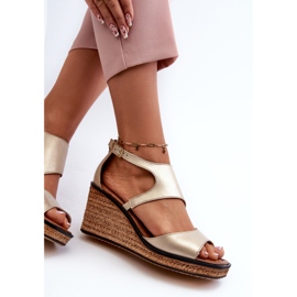 Sandalias Cuña Mujer Piel Maciejka 06657-25 Dorado 7