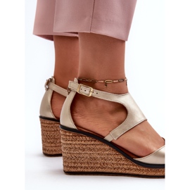 Sandalias Cuña Mujer Piel Maciejka 06657-25 Dorado 5