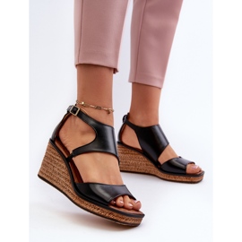 Sandalias Mujer Piel Cuña Maciejka 06657-01 Negro 4