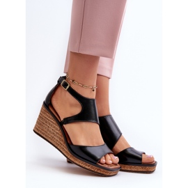 Sandalias Mujer Piel Cuña Maciejka 06657-01 Negro 3