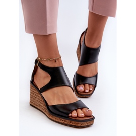 Sandalias Mujer Piel Cuña Maciejka 06657-01 Negro 5