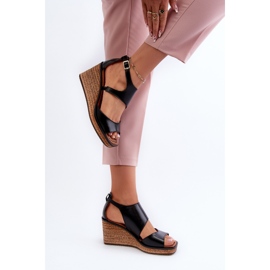 Sandalias Mujer Piel Cuña Maciejka 06657-01 Negro 7